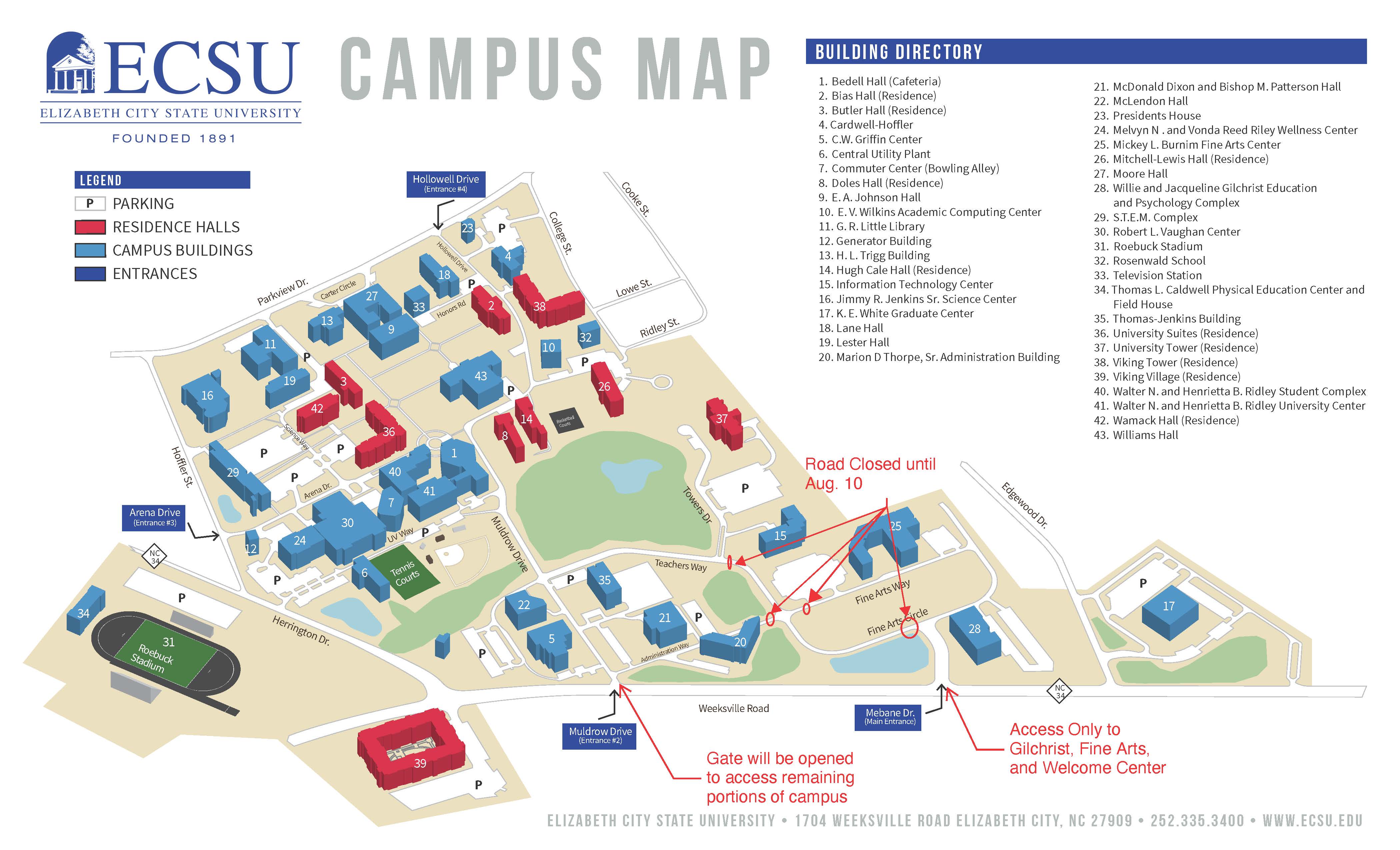Campus Map Closure