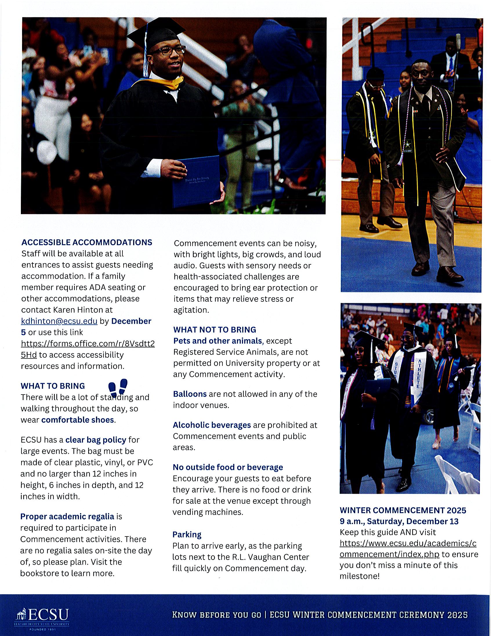 Know Before You Go to Commencement page 2