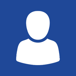 placeholder image for employee photo, blue background with white person icon