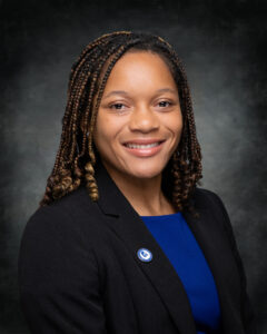 Jasmine Jackson, student Board of Trustee Member, smiling in headshot