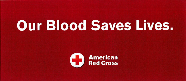 American Red Cross graphic with the message “Our Blood Saves Lives,” promoting an upcoming blood drive at Elizabeth City State University.